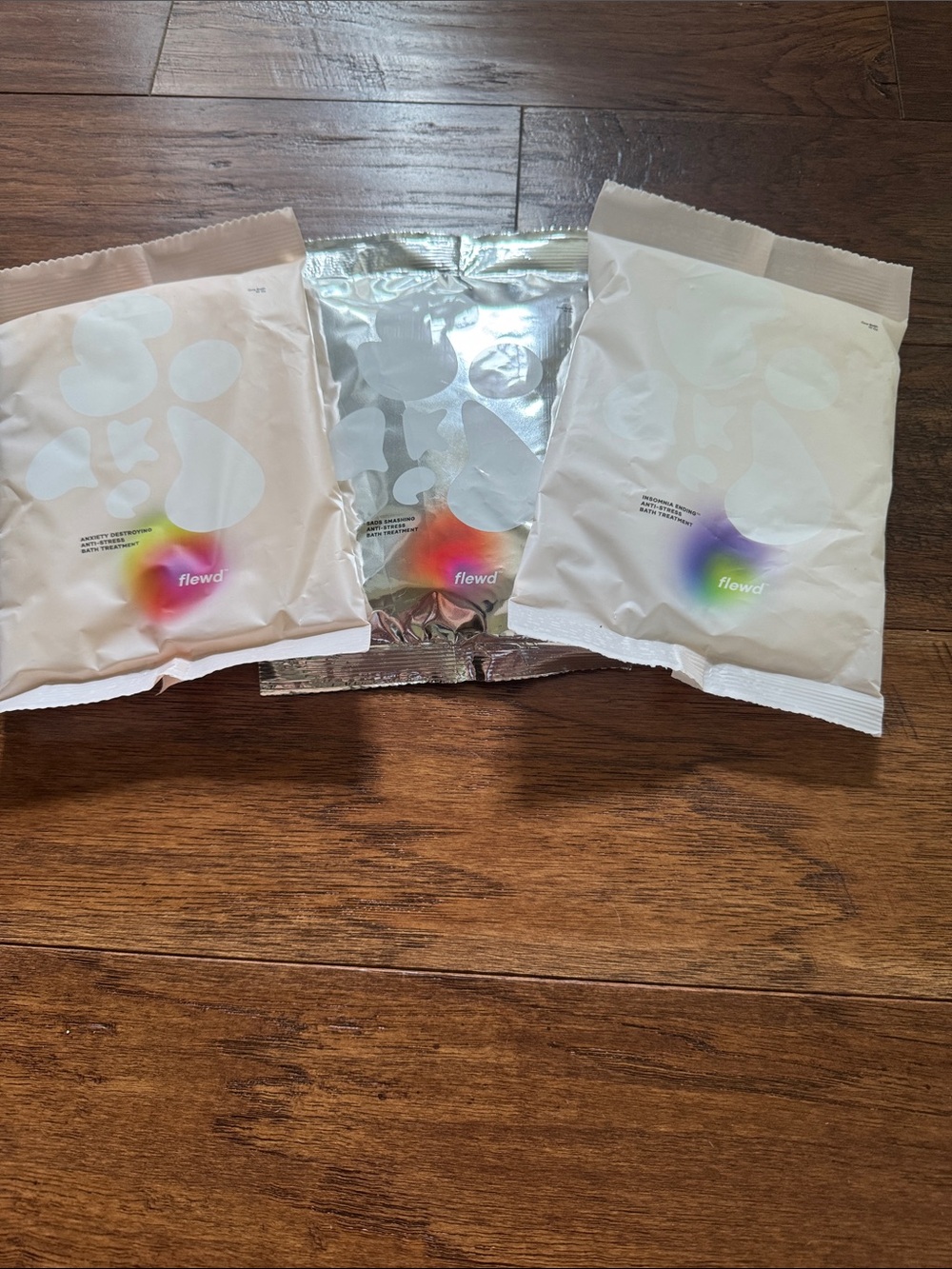 Three pack Flewd Magnesium Bath Salts. One each of three varieties.